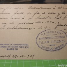Sellos: PILAR JIMÉNEZ. POZUELO DE ALARCON. 1930. Lote 246318135