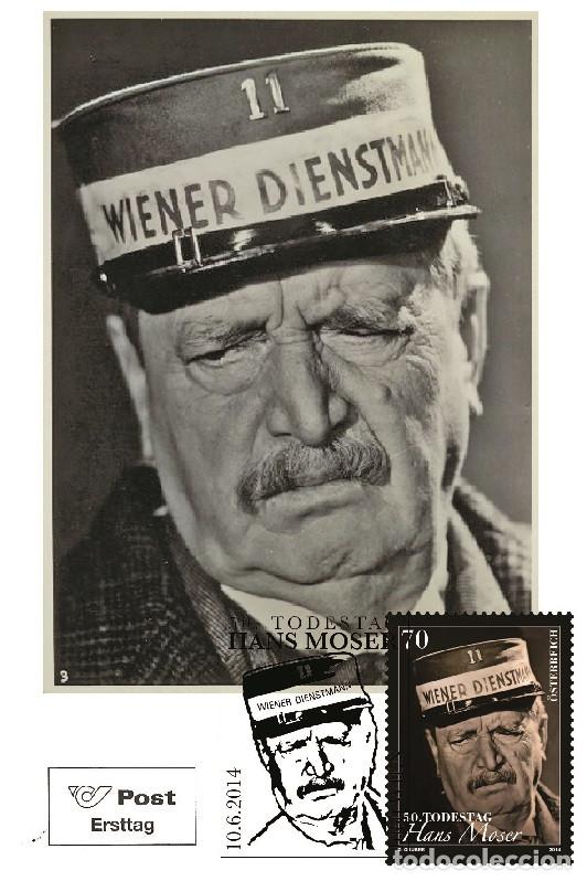 Sellos: Austria 2014 - Hans Moser carte maximum - Foto 1