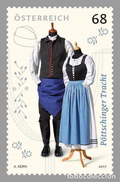 Sellos: Austria 2017 - P&ouml;ttschinger Tracht mnh - Foto 1