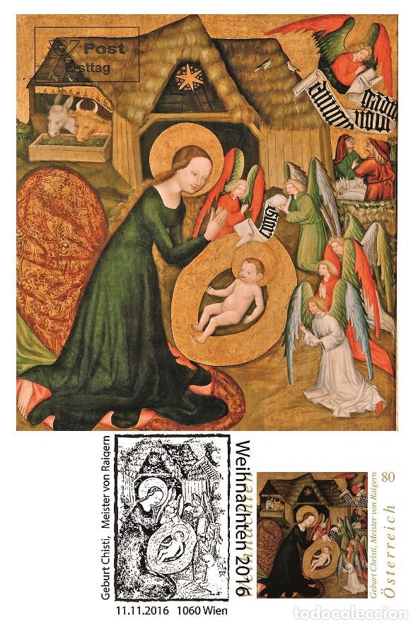 Sellos: Austria 2017 - Weihnachten 2016 carte maximum - Foto 1
