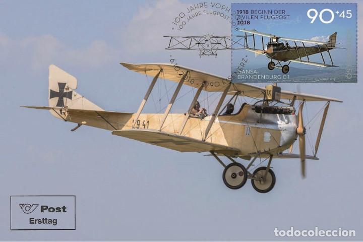 Sellos: Austria 2018 - 100 Jahre Flugpost carte maximum - Foto 1