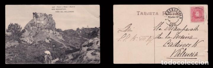 Sellos: 4 Tarjetas Postales.10c.Alfonso XIII Cadete 1906-1908 Matasello SAN SEBASTIAN - Foto 4 - 272146433