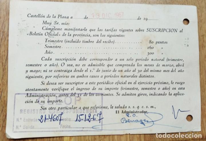 Sellos: TARJETA POSTAL CASTELLON A VALENCIA - Foto 2