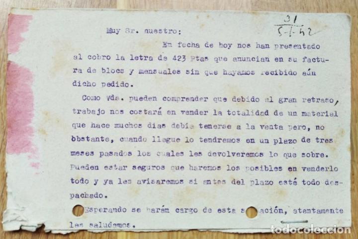 Sellos: TARJETA POSTAL PAPELERIA SOL - LERIDA - Foto 2