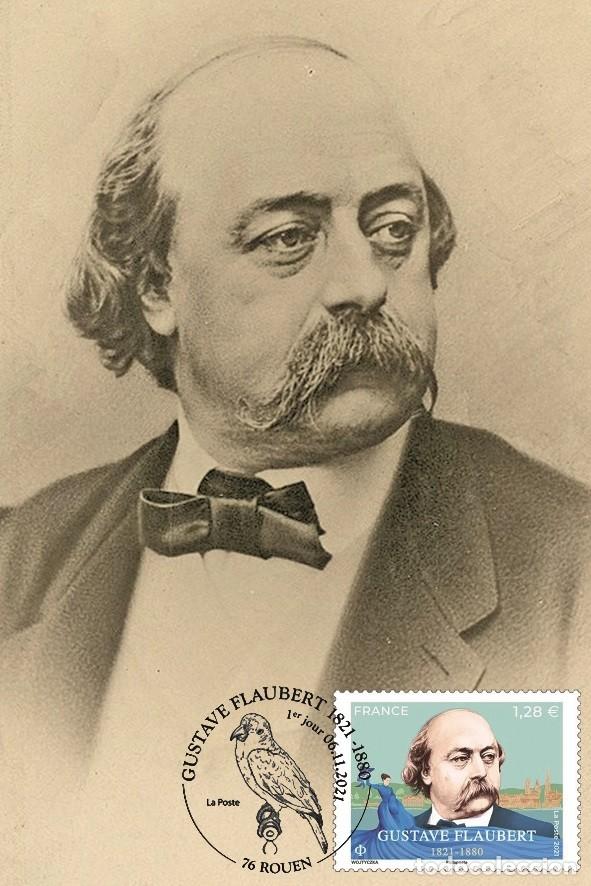 Sellos: FRANCE 2021 - Gustave Flaubert carte maximum - Foto 1