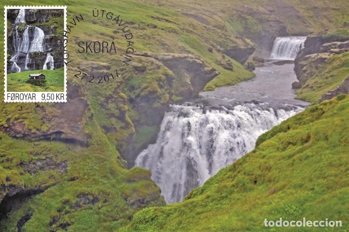 Sellos: Faroe 2017 - River Skor&aacute; carte maximum - Foto 1