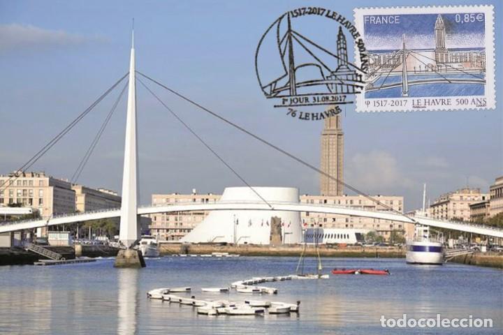 Sellos: France 2017 - Le Havre carte maximum - Foto 1