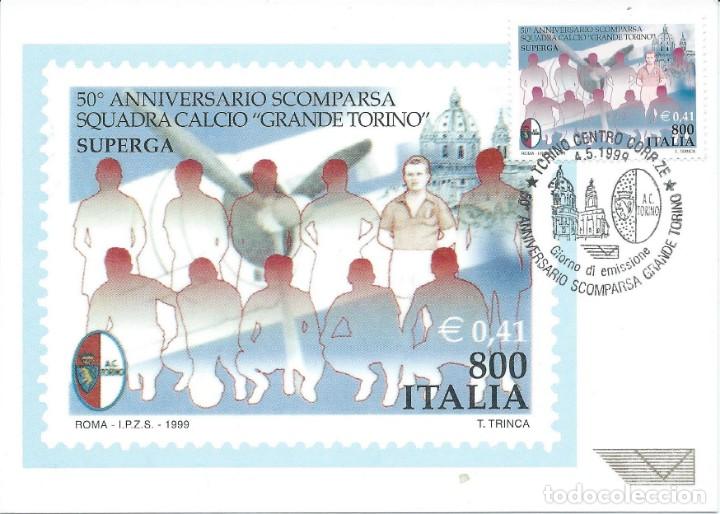 Stamps: 1999. ITALIA. M&Aacute;XIMA. YT 2367. ACCIDENTE A&Eacute;REO GRANDE TORINO. MAT. ESP. P.D. F&Uacute;TBOL. DEPORTES.