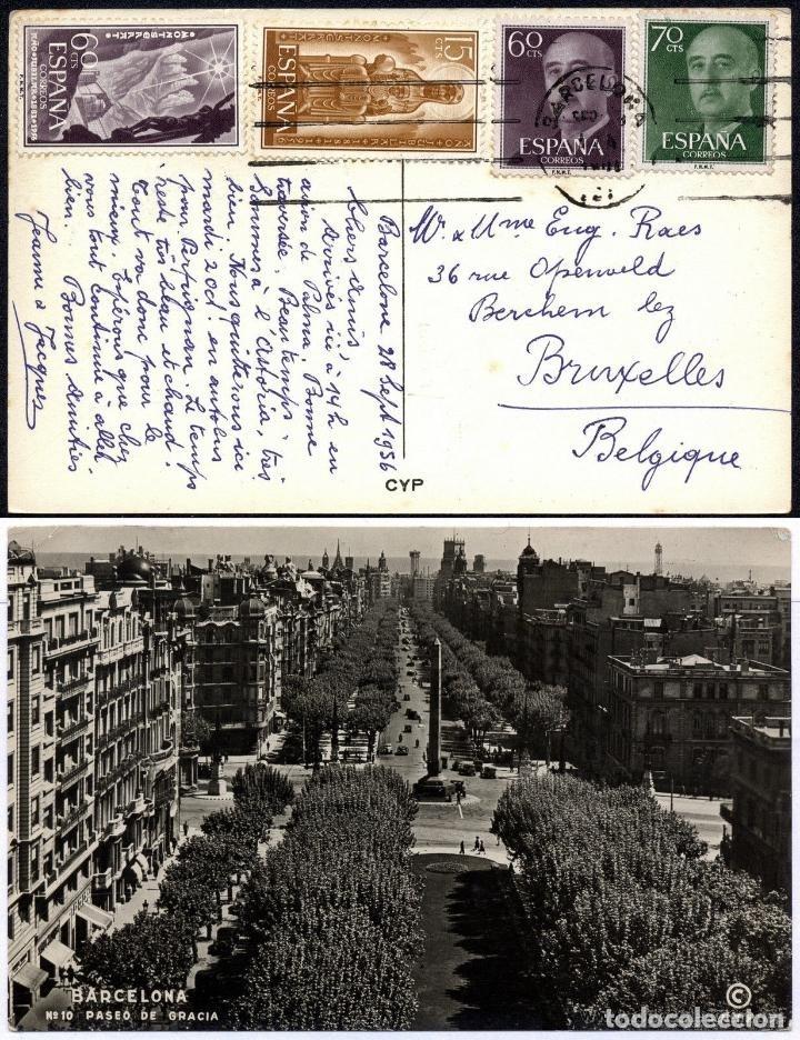Sellos: TP 1956 PASEO DE GRACIA - Foto 1