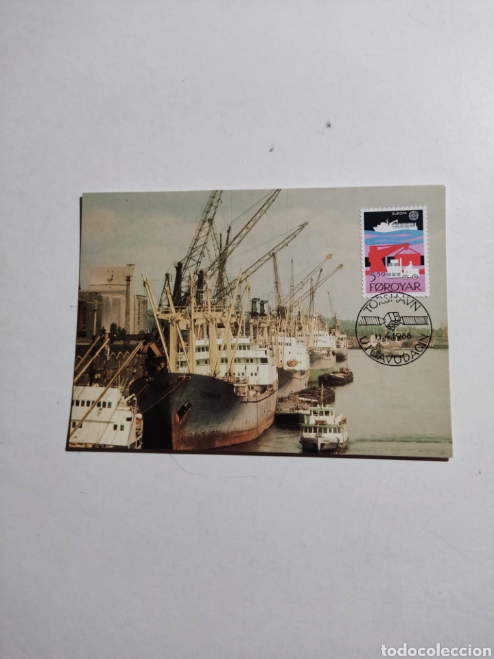 Sellos: Tarjeta m&aacute;xima Islas Feroe barcos - Foto 1