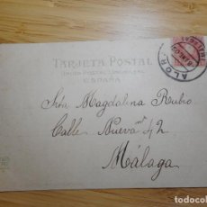 Sellos: ANTIGUA TARJETA POSTAL MATASELLO ALORA MALAGA 1903. Lote 374419574