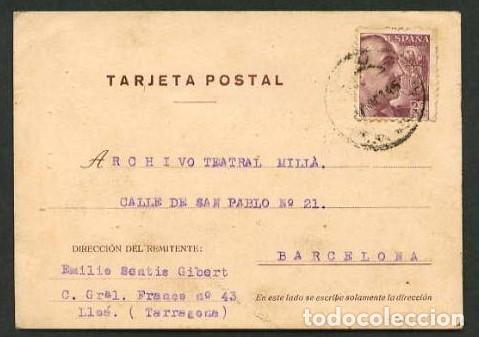 Sellos: El Lloar. TP comercial. Circulada 1946. - Foto 1