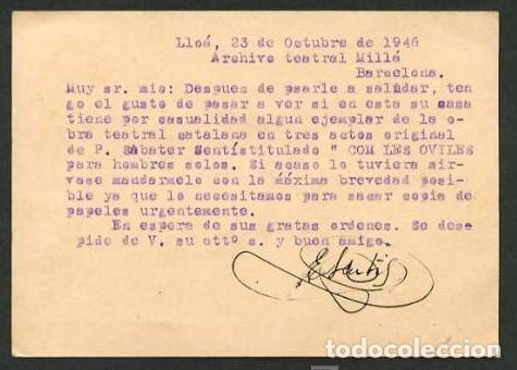 Sellos: El Lloar. TP comercial. Circulada 1946. - Foto 2