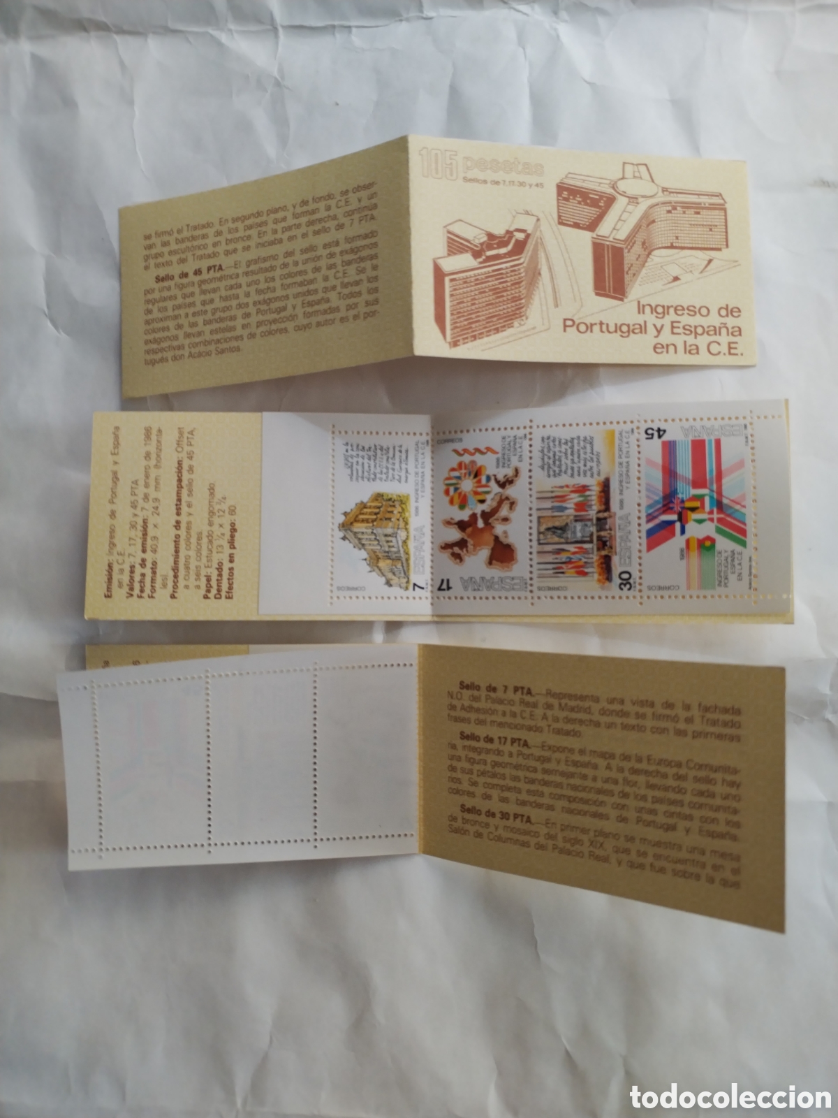 Sellos: CARNET ESPA&Ntilde;A Y PORTUGAL x3 - Foto 1