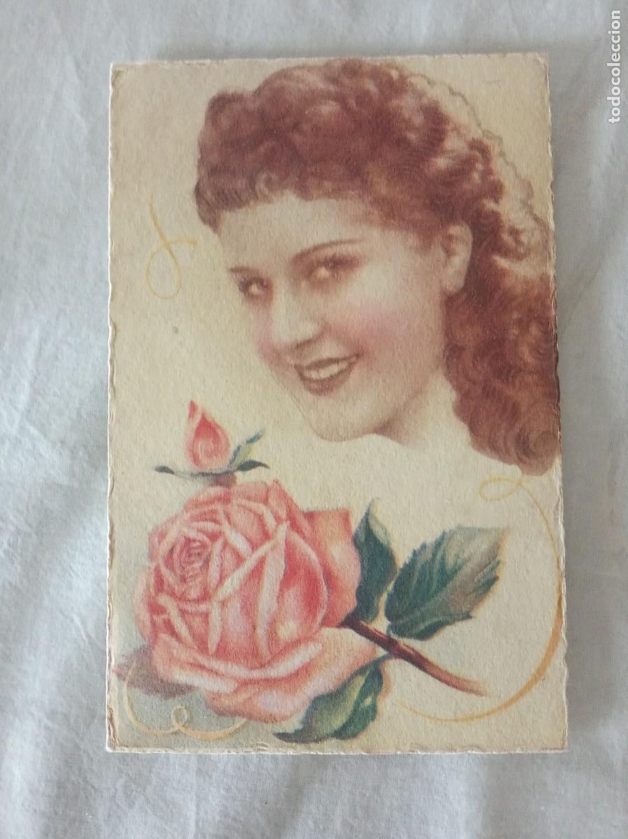 Sellos: ANTIGUA TARJETA POSTAL.1954 - Foto 1