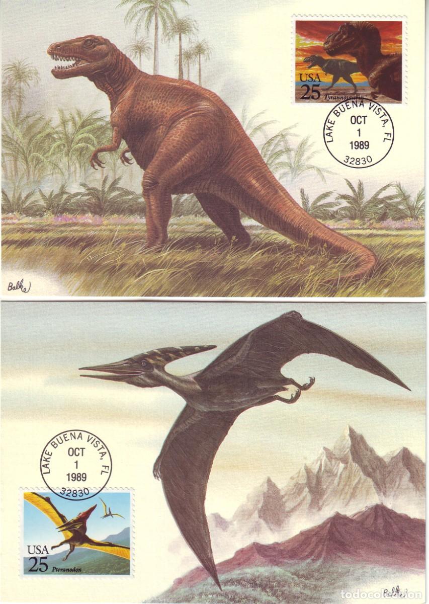 Sellos: TARJETAS MAXIMA DE ESTADOS UNIDOS DINOSAURIOS - Foto 1