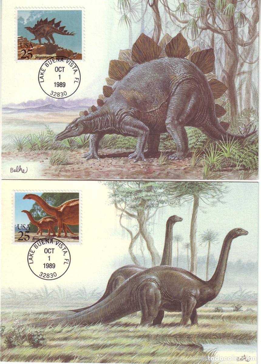 Sellos: TARJETAS MAXIMA DE ESTADOS UNIDOS DINOSAURIOS - Foto 1