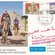 Sellos: AN SOS-KINDERDORF BY AIR MAIL 1983 - TRANSPORTED ON CAMELS FROM SHEPHEARDS-FIELD / BEFÖRDERT MIT K..