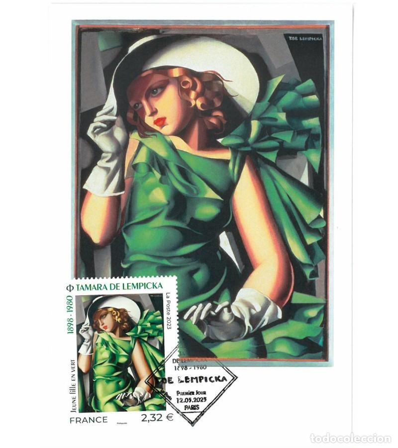 Sellos: FRANCE 2023 - Tamara De Lempicka carte maximum - Foto 1