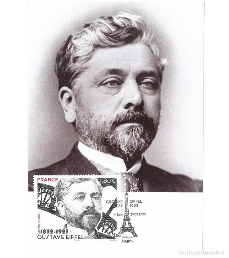 Sellos: FRANCE 2023 - Gustave Eiffel carte maximum - Foto 1