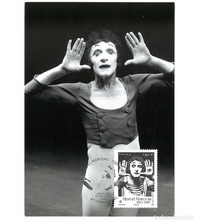 Sellos: FRANCE 2023 - Marcel Marceau carte maximum - Foto 1