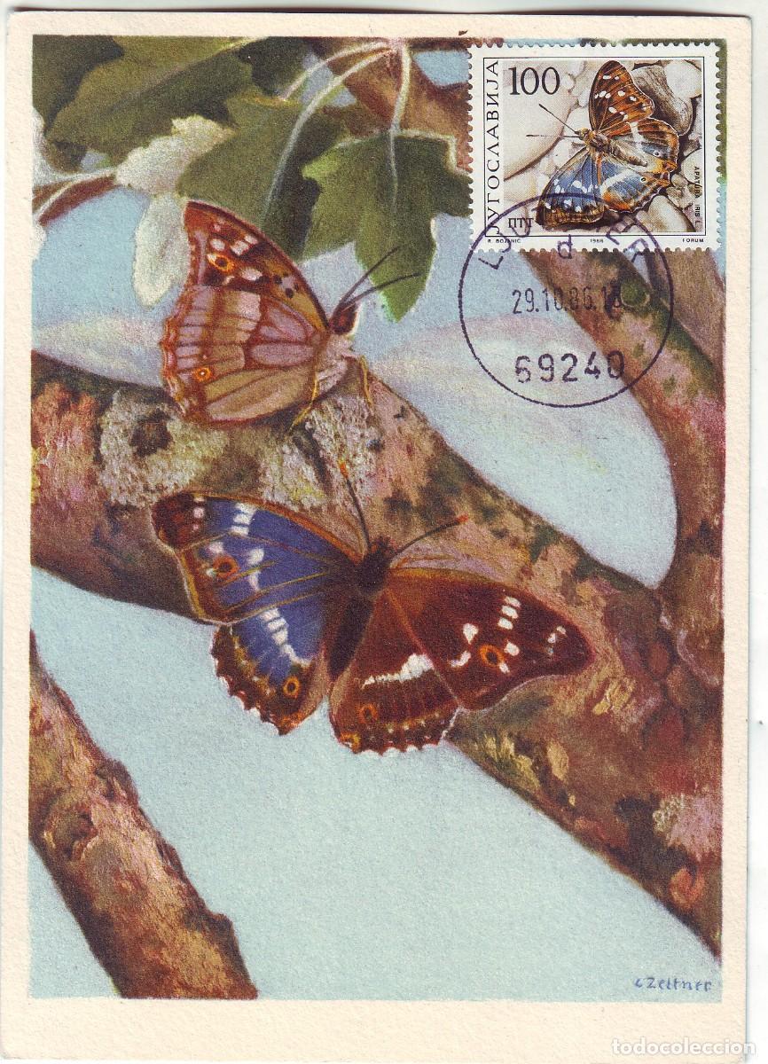 Sellos: TARJETA DE SUIZA DE MARIPOSAS - Foto 1