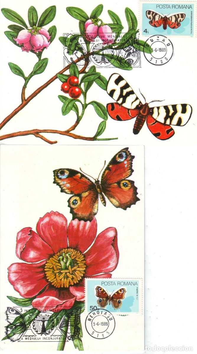 Sellos: TARJETAS DE RUMANIA DE MARIPOSAS - Foto 1