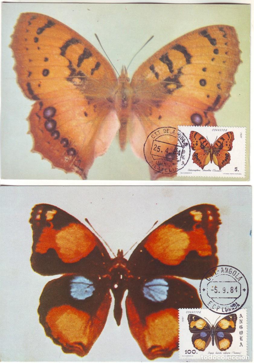 Sellos: TARJETAS ANGOLA MARIPOSAS - Foto 1