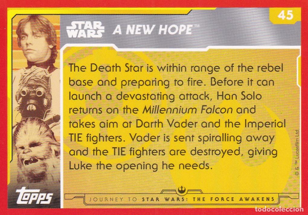 Sellos: Cromo 45 Star Wars A new hope - Darth Vader within range - Foto 2