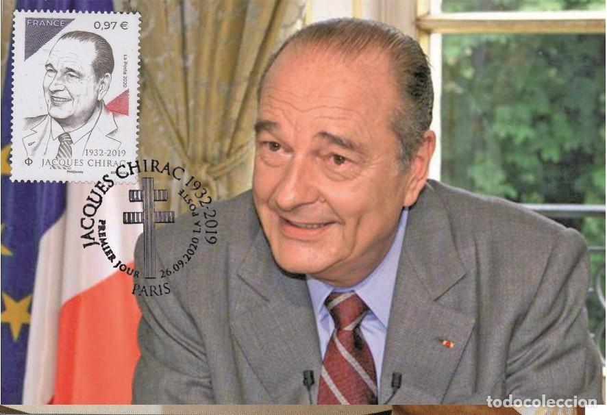 Sellos: France 2020 - Jacques Chirac carte maximum - Foto 1