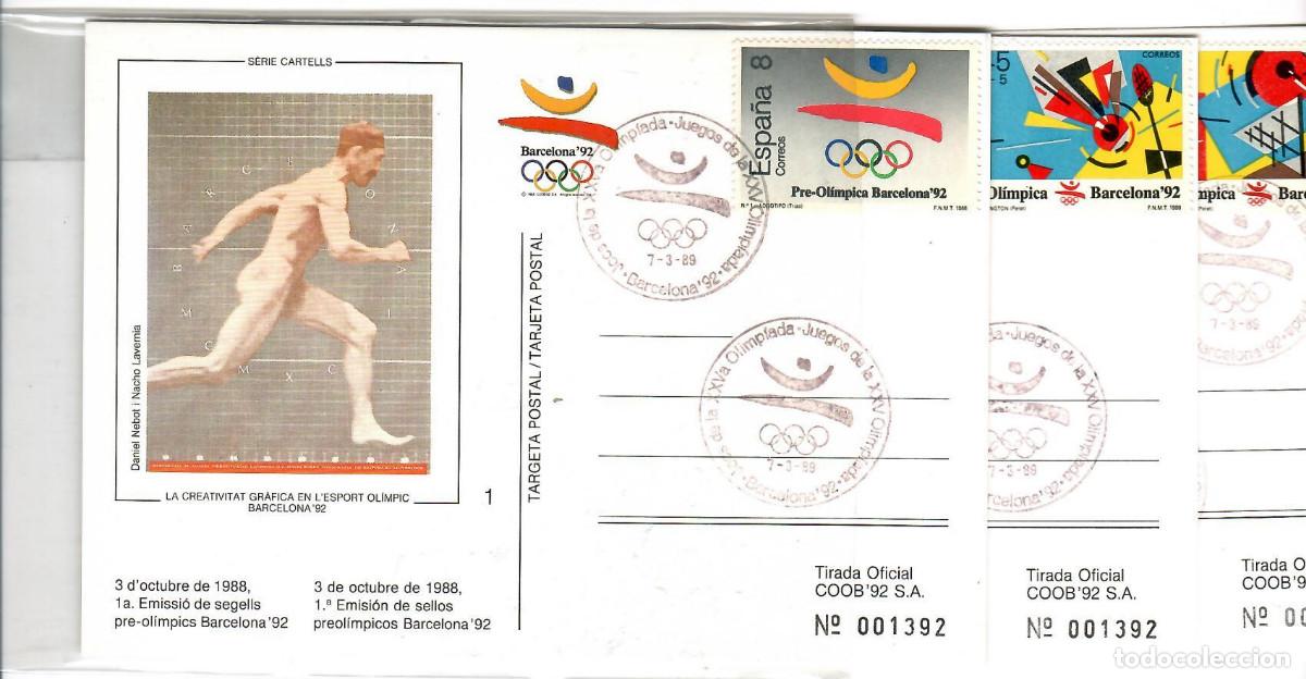 Sellos: COLECCION COMPLETA TARJETAS COOB 92 MATASELLADAS - Foto 2