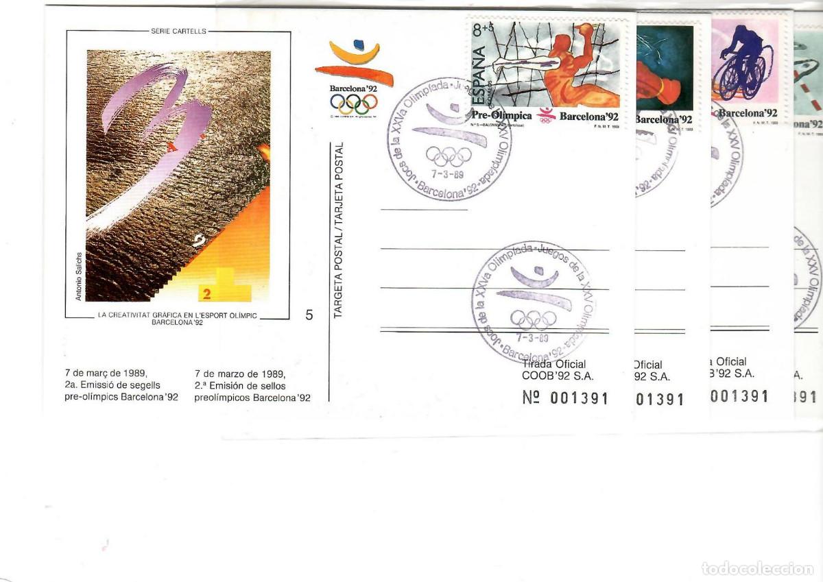 Sellos: COLECCION COMPLETA TARJETAS COOB 92 MATASELLADAS - Foto 3