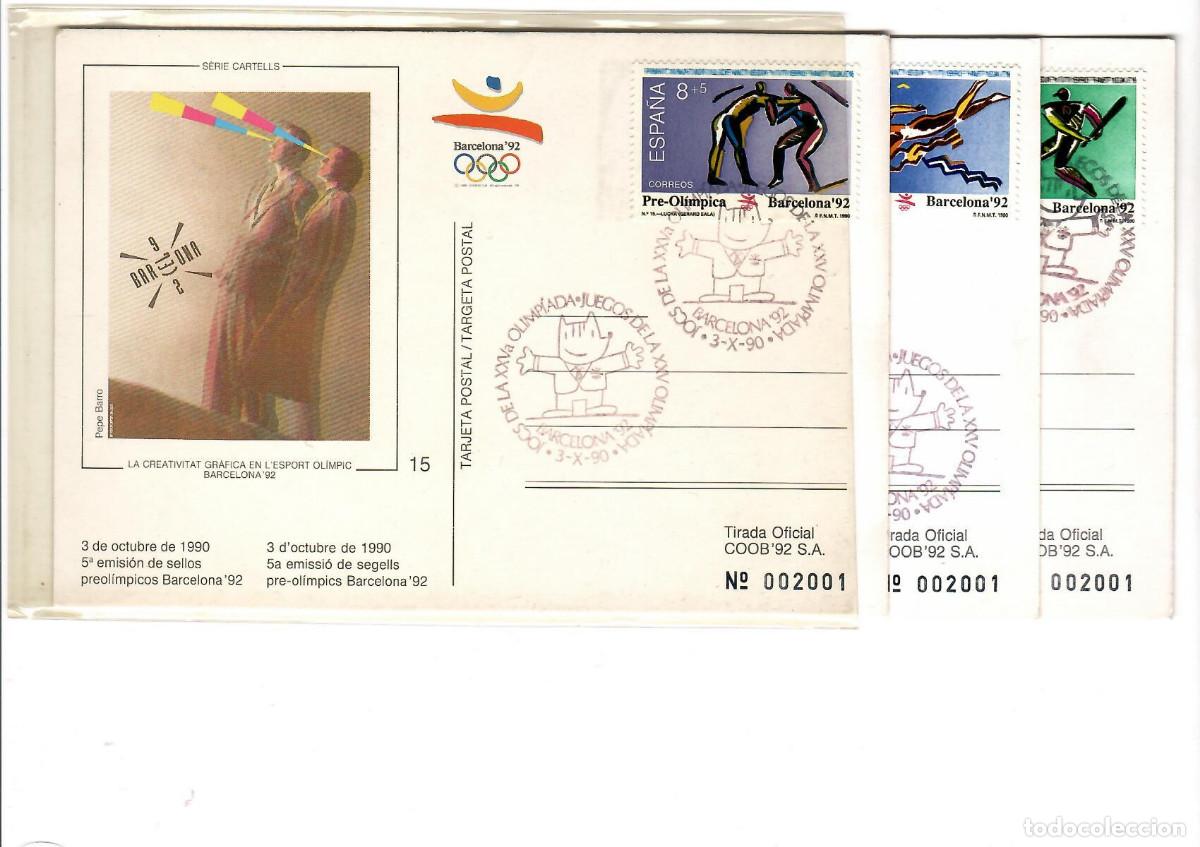 Sellos: COLECCION COMPLETA TARJETAS COOB 92 MATASELLADAS - Foto 6