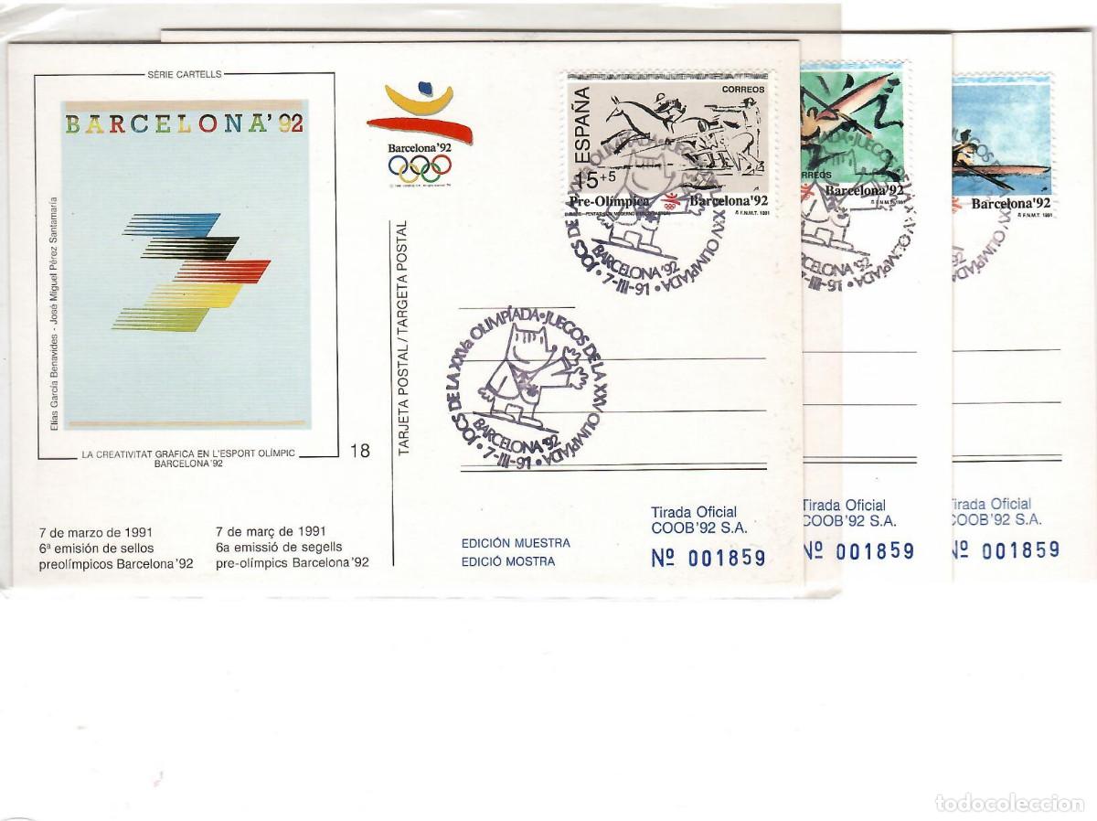 Sellos: COLECCION COMPLETA TARJETAS COOB 92 MATASELLADAS - Foto 7