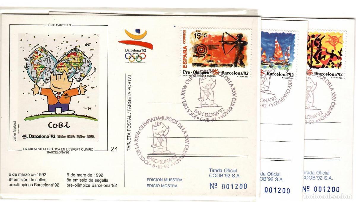 Sellos: COLECCION COMPLETA TARJETAS COOB 92 MATASELLADAS - Foto 9
