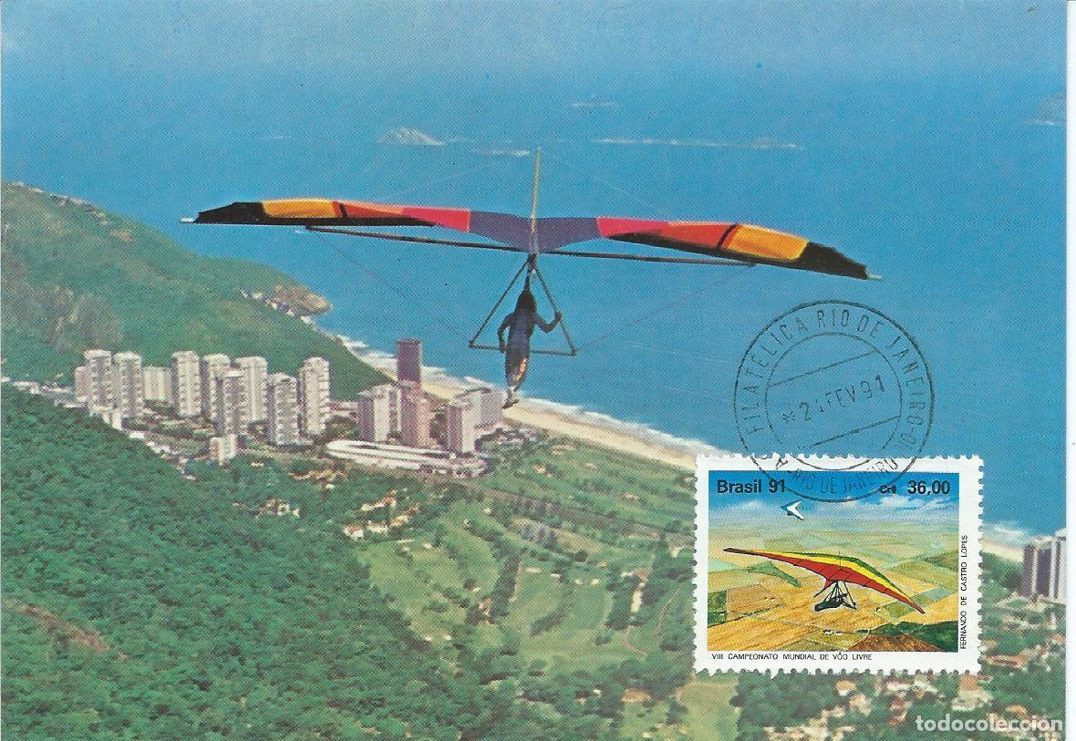 Stamps: 1991. BRASIL. M&Aacute;XIMA. YT 2008. CAMP. MUNDIAL VUELO LIBRE. ALA DELTA. MATASELLOS ORD. P.D. DEPORTES.