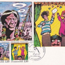 Sellos: ALEMANIA 1988 - CÓMICS , COMUNICACIONES / LA BANDE DESSINÉE FRANÇAISE · LA COMMUNICATION / 1ER DÍA