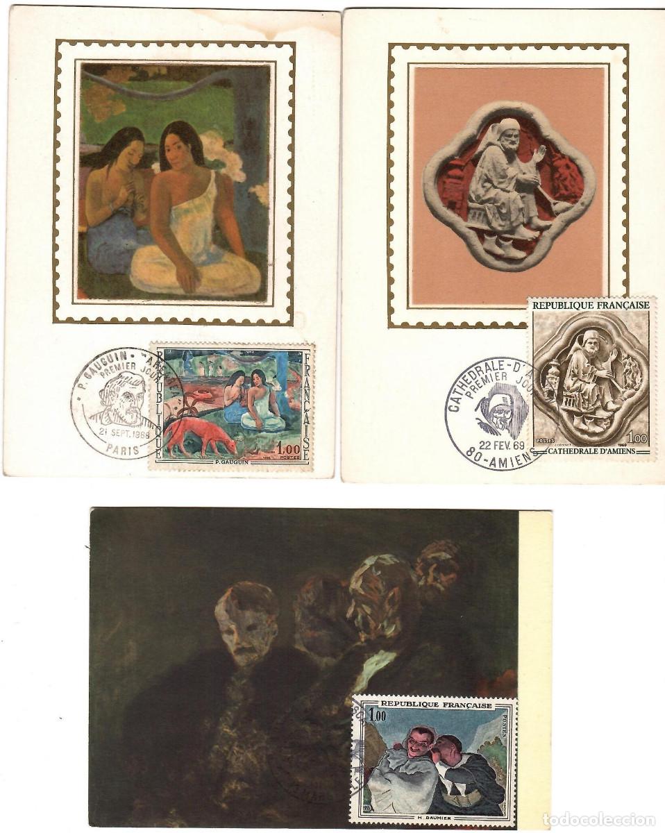 Sellos: TARJETAS MAXIMAS FRANCIA + OBSEQUIO - Foto 1
