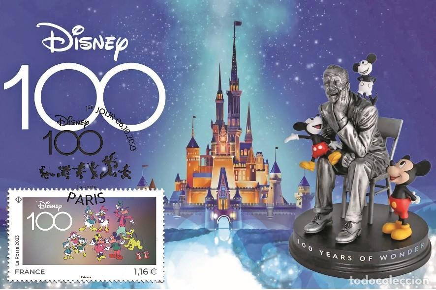 Sellos: France 2023 - Disney 100 carte maximum - Foto 1