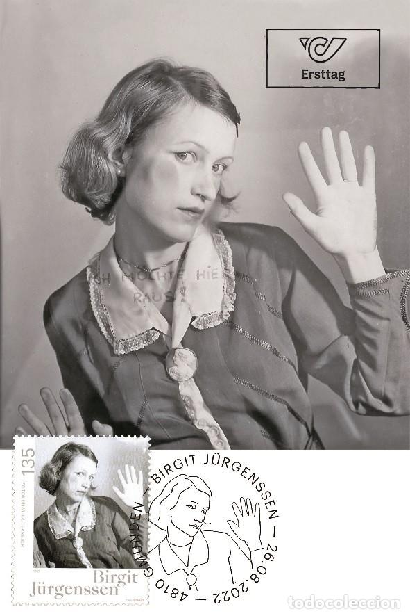 Sellos: Austria 2022 - Birgit Jurgenssen carte maximum - Foto 1