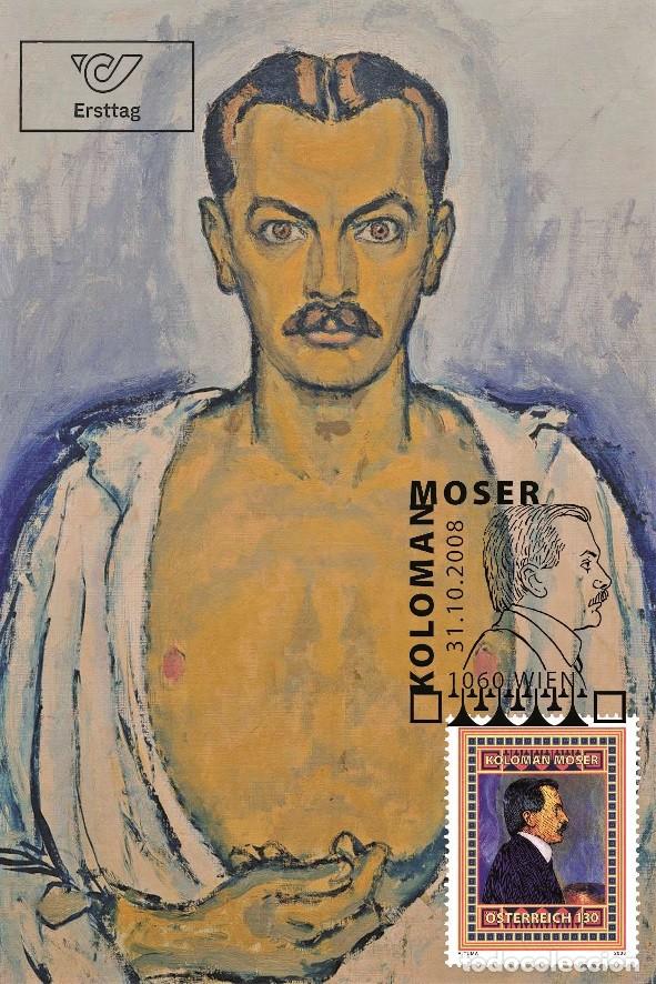 Sellos: Austria 2008 - Koloman Moser carte maximum - Foto 1