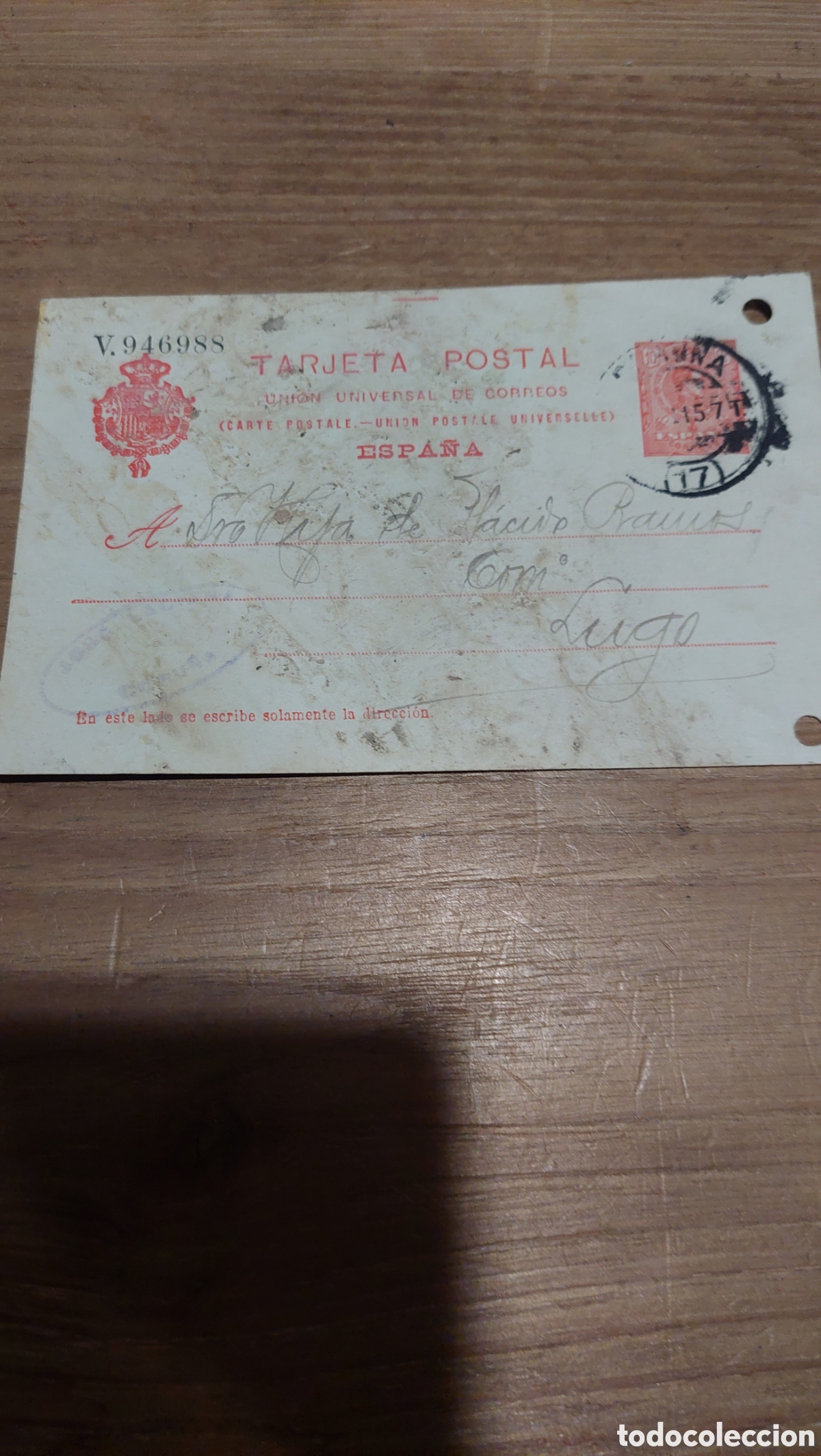 Sellos: Serie V tarjetas postales matasellos coru&ntilde;a - Foto 1