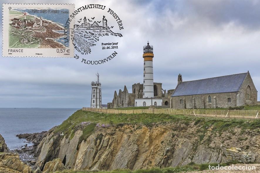 Sellos: France 2012 - La Pointe Saint-Mathieu Finistere carte maximum - Foto 1
