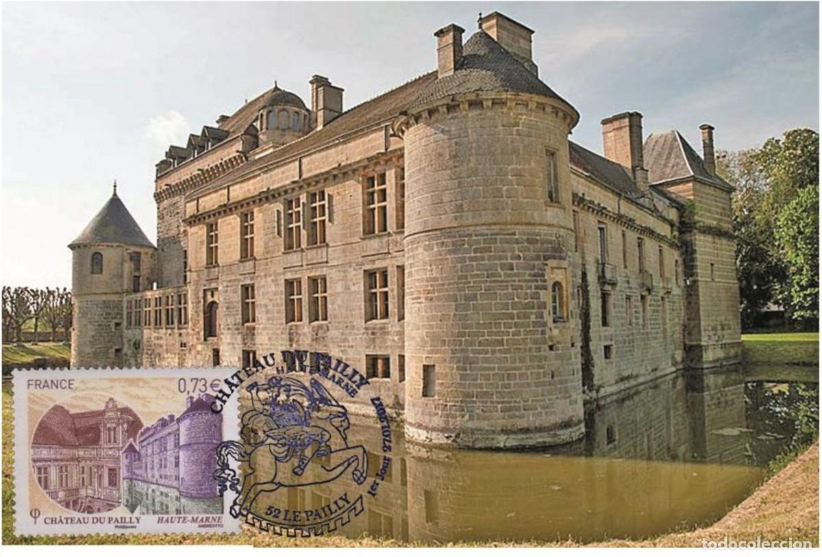 Sellos: France 2017 - Chateau du Pailly carte maximum - Foto 1