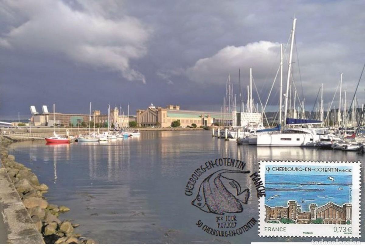 Sellos: France 2017 - Cherbourg en Contentin carte maximum - Foto 1