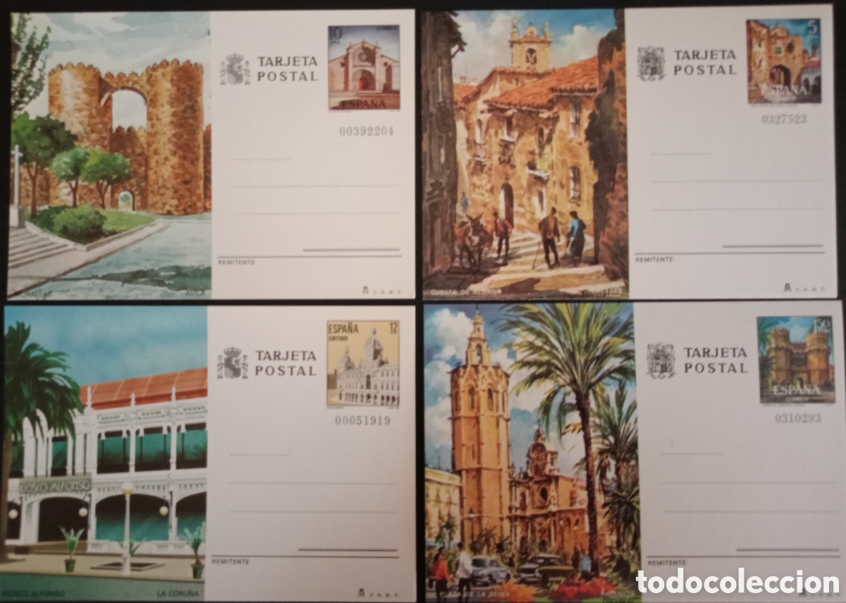 Sellos: Espa&ntilde;a 4 tarjetas postales - Foto 1