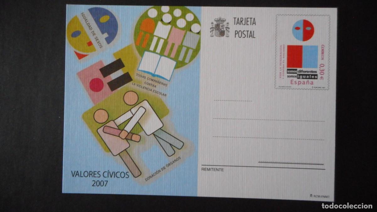 Sellos: TARJETA VALORES C&Iacute;VICOS 2007 - Foto 1