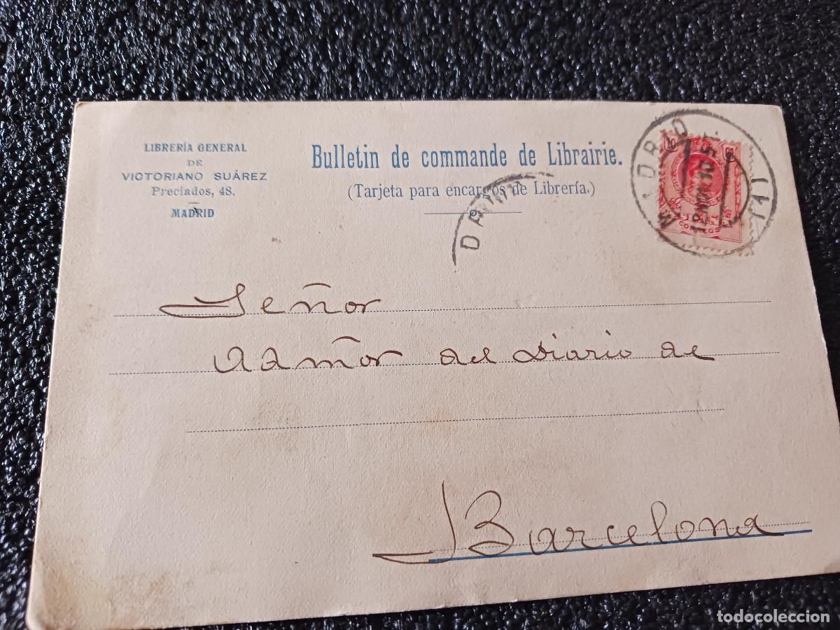 Sellos: bulletin de commande de librairia, libreria general de victoriano suarez, 1910 - Foto 1