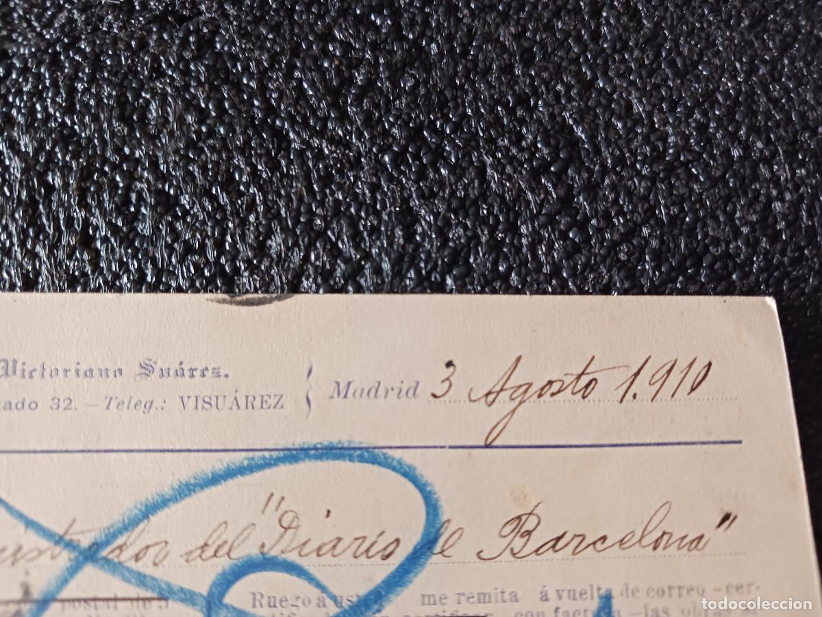 Sellos: bulletin de commande de librairia, libreria general de victoriano suarez, 1910 - Foto 3
