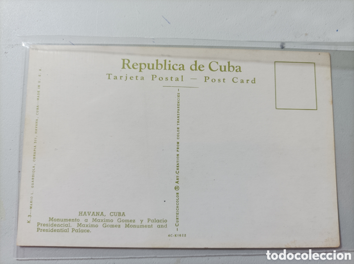 Sellos: Cuba, tarjeta postal con la imagen del monumento a M&aacute;ximo G&oacute;mez - Foto 2
